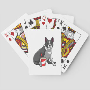 Jeu De Cartes Boston Terrier avec boisson