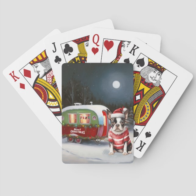 Jeu De Cartes Boston Terrier Caravan Christmas Adventure (dos)