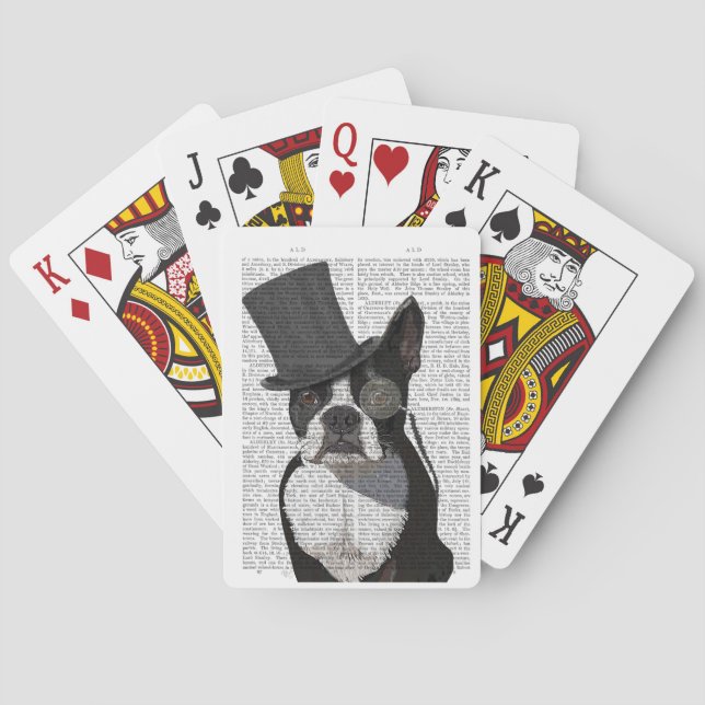 Jeu De Cartes Boston Terrier, Formal Hound et Casquette (dos)