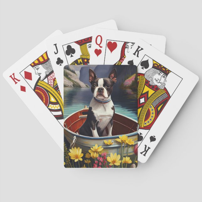 Jeu De Cartes Boston Terrier sur une rame : une aventure Pittore (dos)