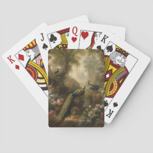 Jeu De Cartes Botanique : trois paons dans le jardin anglais