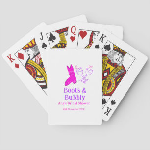 Jeu De Cartes Bottes et bouteille de champagne pétillant enterre