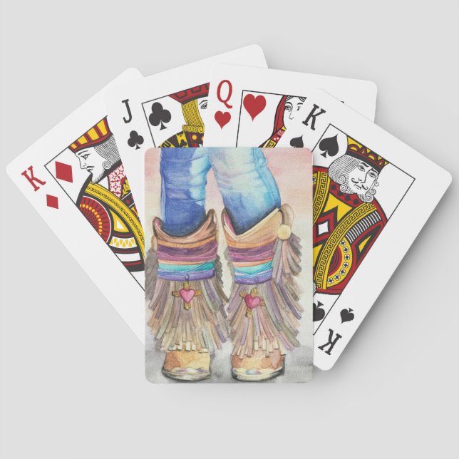Jeu De Cartes Bottes Western (dos)