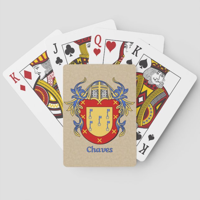 Jeu De Cartes Bouclier héraldique de Chaves avec manteau (dos)