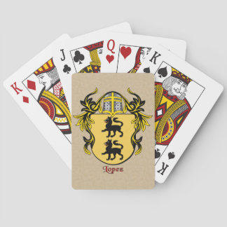 Jeu De Cartes Bouclier héraldique de Lopez avec manteau