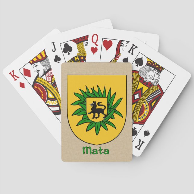 Jeu De Cartes Bouclier héraldique de Mata (dos)