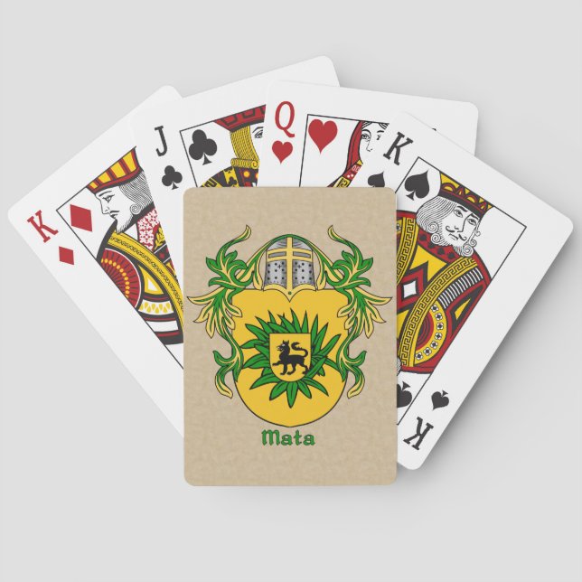 Jeu De Cartes Bouclier héraldique de Mata avec manteau (dos)