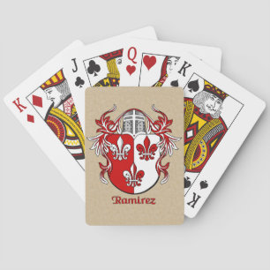 Jeu De Cartes Bouclier héraldique de Ramirez avec manteau