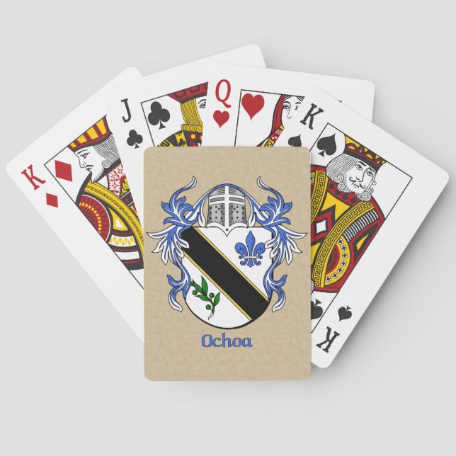 Jeu De Cartes Bouclier héraldique d'Ochoa avec manteau (dos)