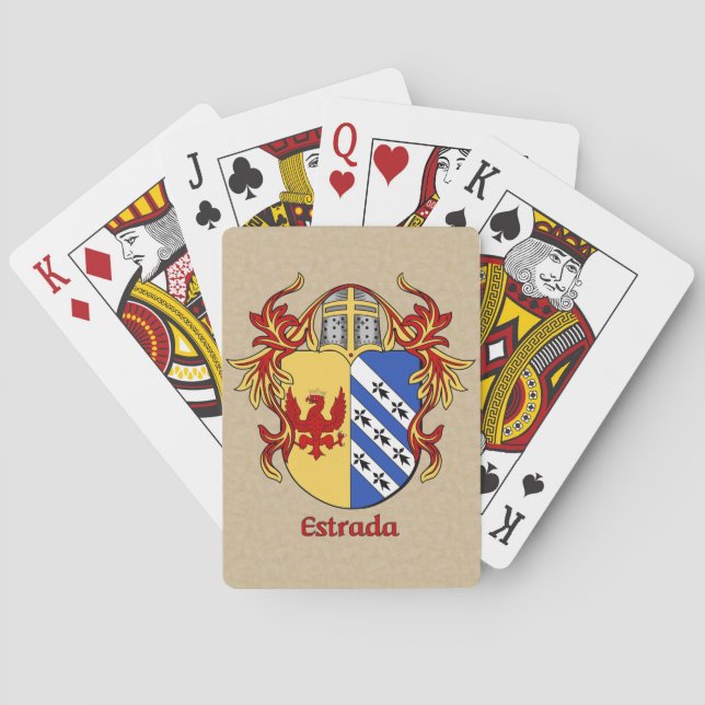Jeu De Cartes Bouclier héraldique Estrada avec manteau (dos)