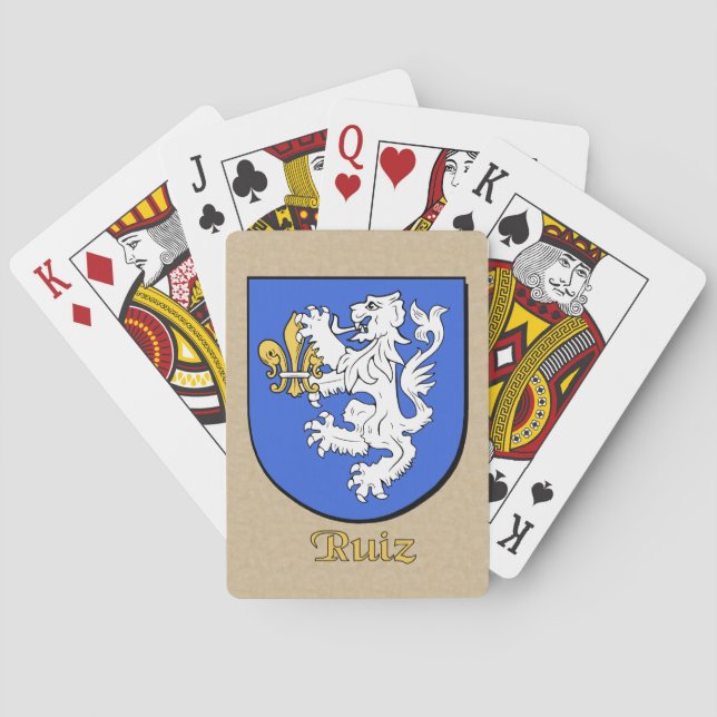Jeu De Cartes Bouclier héraldique Ruiz (dos)