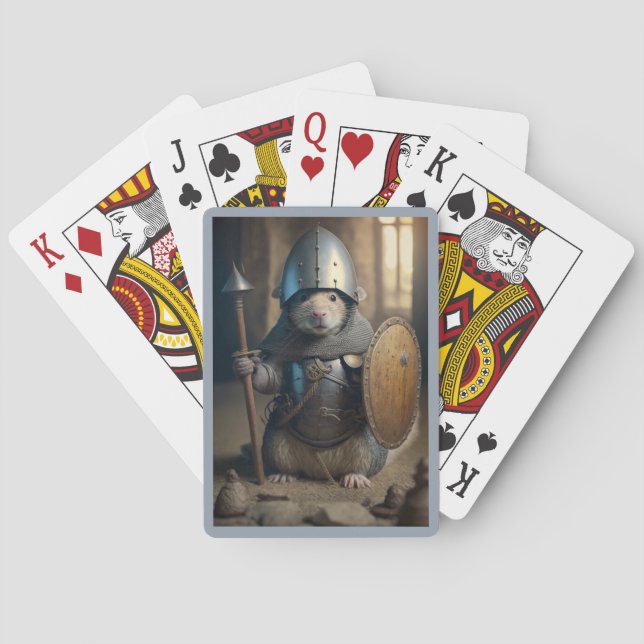 Jeu De Cartes Bouclier médiéval Rat Jouer des cartes (dos)