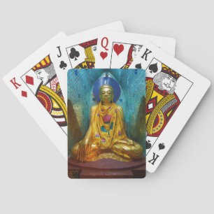 Jeu De Cartes Bouddha Dans L'Alcône Orné