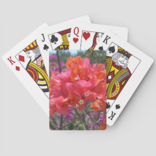 Jeu De Cartes Bougainvillea Floral Islandaise Rose Tropical