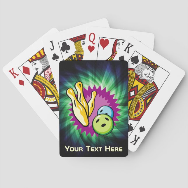 Jeu De Cartes Boule de Bowling Vert; Épingles (dos)