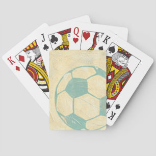 Jeu De Cartes Boule de soccer bleu Pastel par Chariklia Zarris