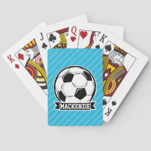 Jeu De Cartes Boule de soccer; Bleus ciel