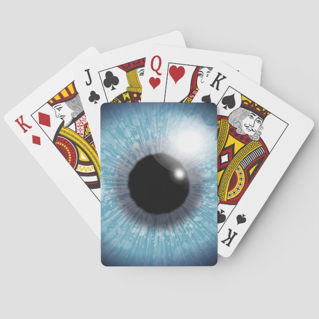 Jeu De Cartes Boule d'Œil Bleu (dos)