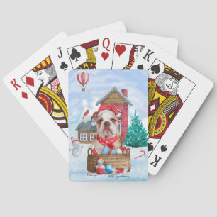Jeu De Cartes Bouledogue anglais dans une maison pour chien de N