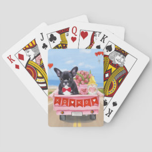 Jeu De Cartes Bouledogue français camion de la Saint-Valentin