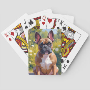 Jeu De Cartes Bouledogue français Peinture d'animal de compagn