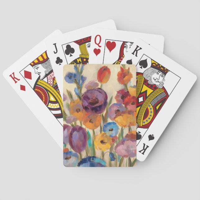 Jeu De Cartes Bouquet de fleurs colorées (dos)