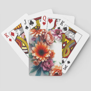 Jeu De Cartes Bouquet de fleurs Elégante aquarelle