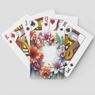 Jeu De Cartes Bouquet de fleurs Elégante aquarelle