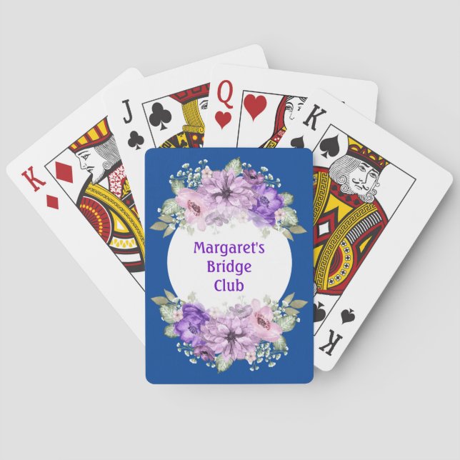 Jeu De Cartes Bouquet de fleurs personnalisé  (dos)
