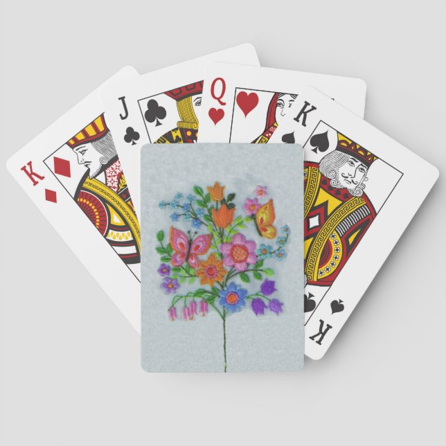 Jeu De Cartes Bouquet de printemps Papillons (dos)