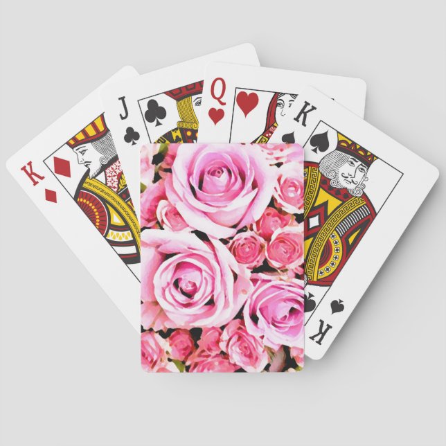 Jeu De Cartes Bouquet rose (dos)