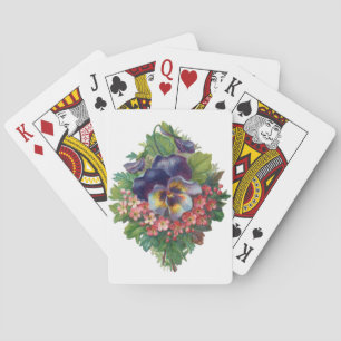 Jeu De Cartes Bouquet victorien de purple pansy pour la fête des