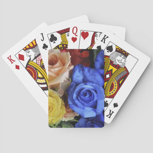 Jeu De Cartes Bouquets de roses fraîches assortis (dos)
