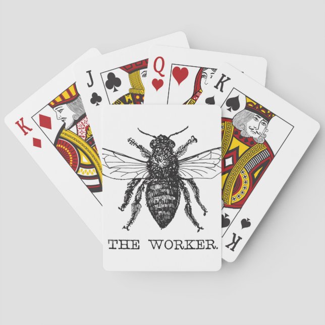 Jeu De Cartes Bourdon noir ouvrier abeille miel (dos)