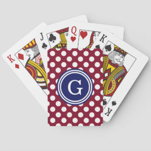 Jeu De Cartes Bourgogne Bleu Nuit Blanc Points 1IR