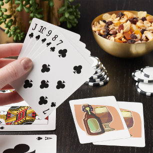 Jeu De Cartes Bouteille de bière artisanale et verre Brasserie r