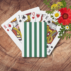 Jeu De Cartes Bouteille vintage classique Vert & Blancs