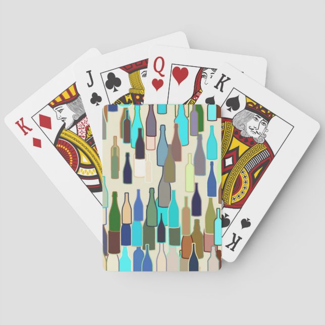 Jeu De Cartes Bouteilles de vin, couleur multi, arrière - plan (dos)