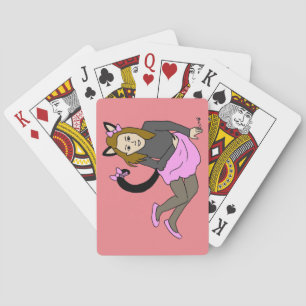 Jeu De Cartes bouton catgirl