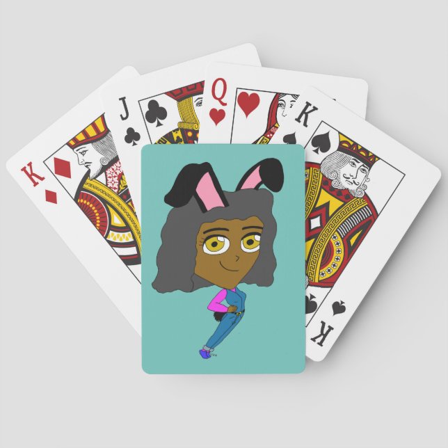 Jeu De Cartes bouton chibi bunnygirl (dos)