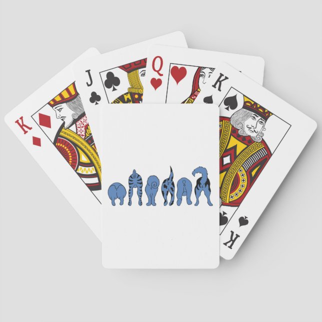 Jeu De Cartes Boutons de chien bleu (dos)
