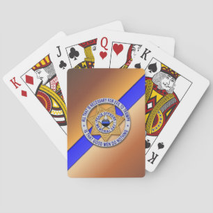Jeu De Cartes Boutons de la fine ligne bleue