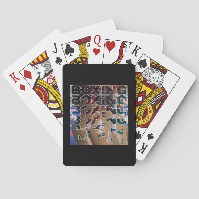 Jeu De Cartes Boxer Broken Word Art pour Boxer Fighter (dos)