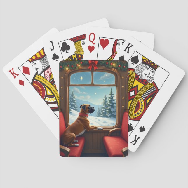 Jeu De Cartes Boxer Christmas Eve Train Ride Painting (dos)