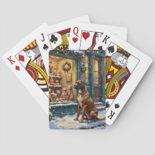 Jeu De Cartes Boxer vintage à la vitrine d'un magasin de jouets 