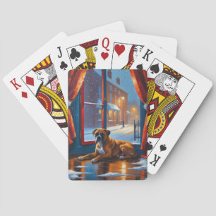 Jeu De Cartes Boxeur avec lumières de Noël vacances