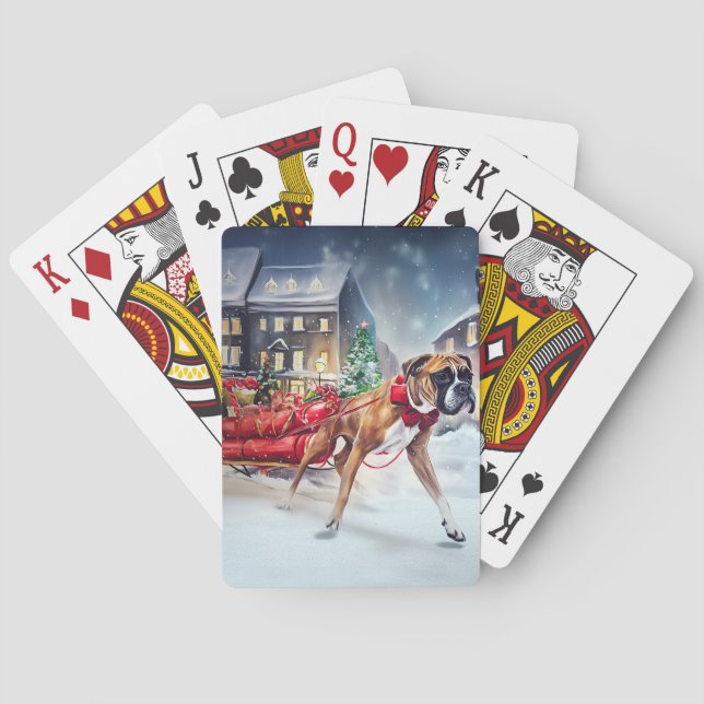 Jeu De Cartes Boxeur Saison des Fêtes de Noël (dos)