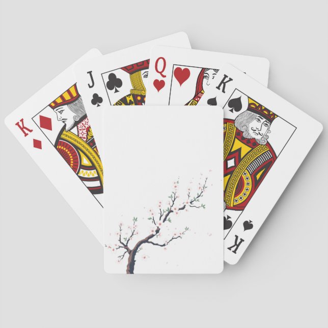 Jeu De Cartes Branche d'arbre japonaise minimale (dos)