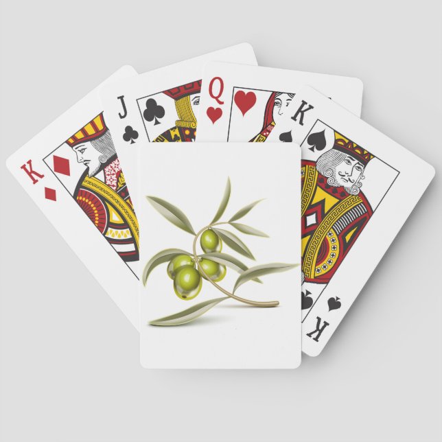 Jeu De Cartes Branche des olives vertes (dos)