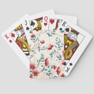 Jeu De Cartes Branche florale botanique élégante